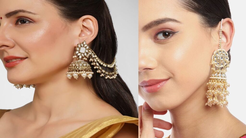 Jhumkas With Chains