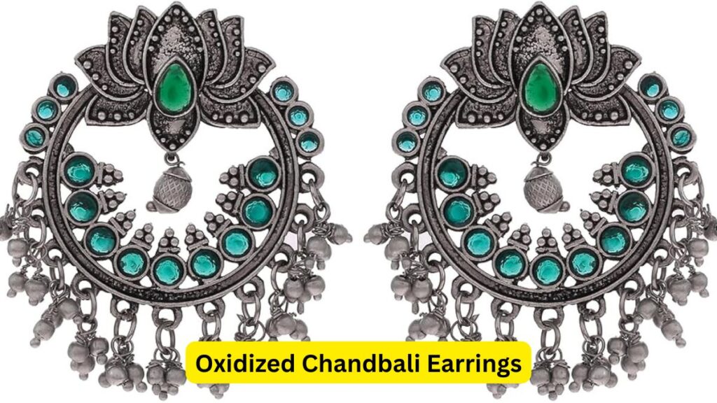 Oxidized Chandbali Earrings