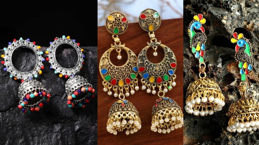 Multicolour Jhumka Design