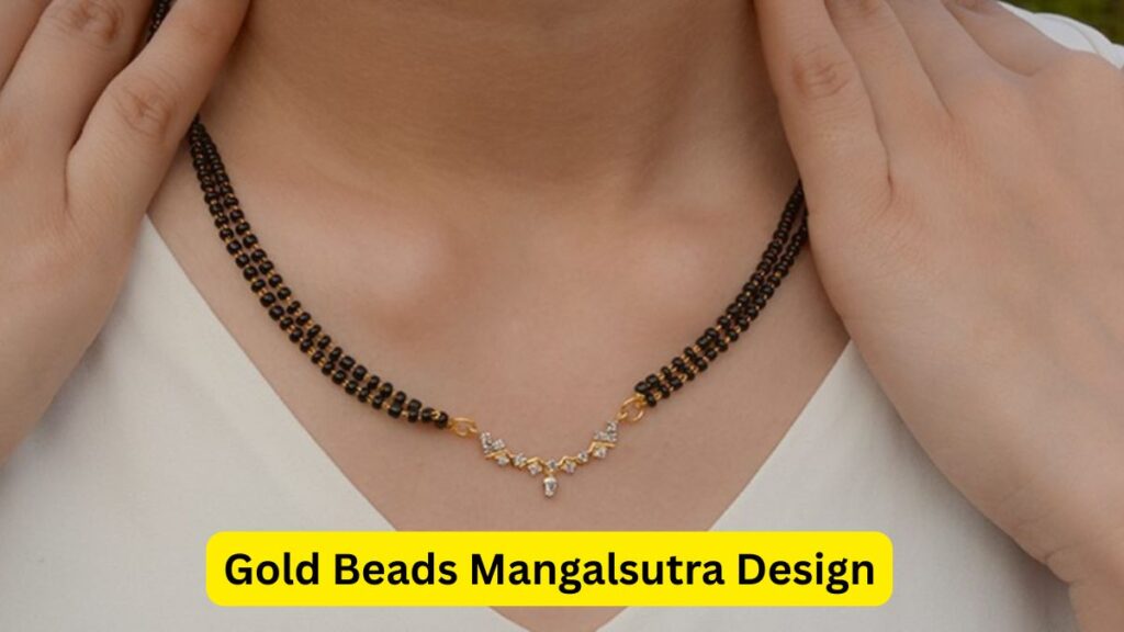 Gold Beads Mangalsutra Design