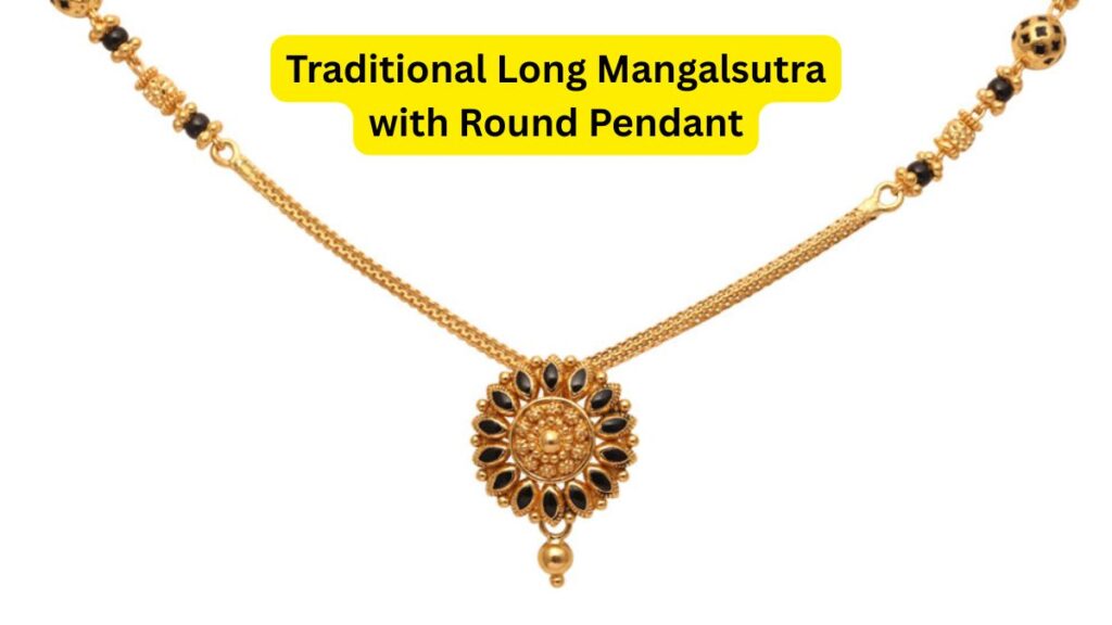 Traditional Long Mangalsutra with Round Pendant