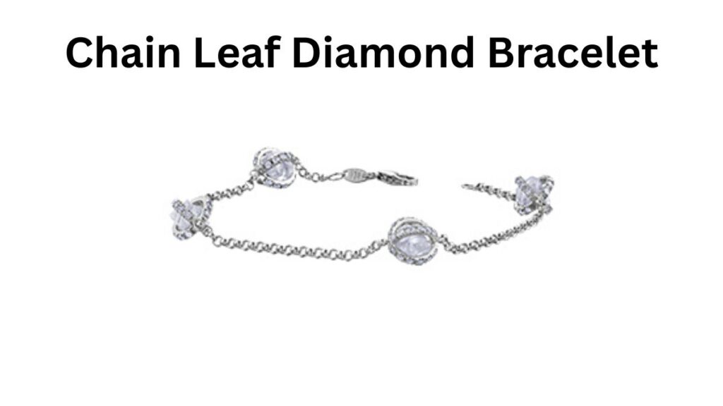 Chain Leaf Diamond Bracelet