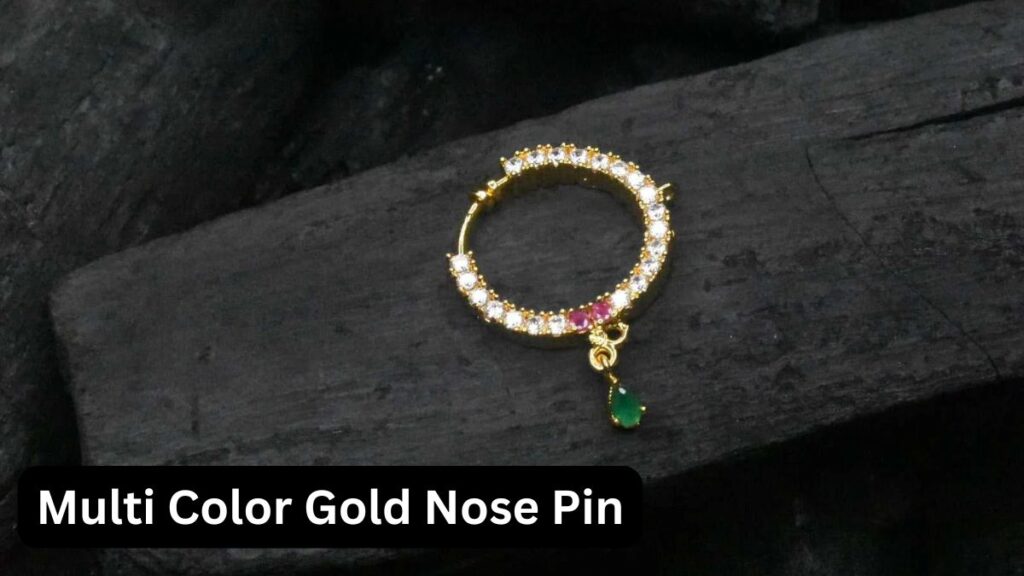 Multi Color Gold Nose Pin