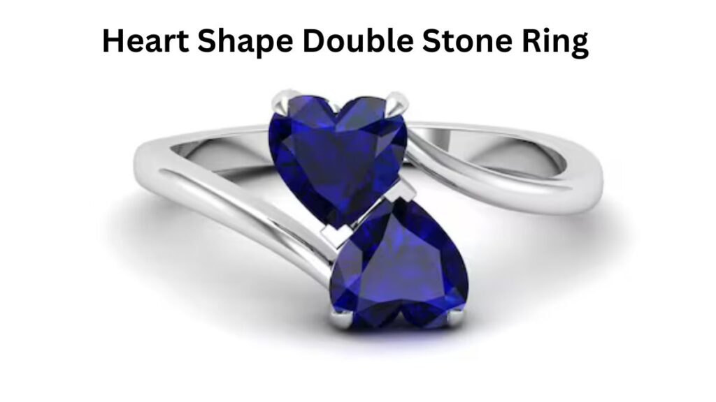 Heart Shape Double Stone Ring