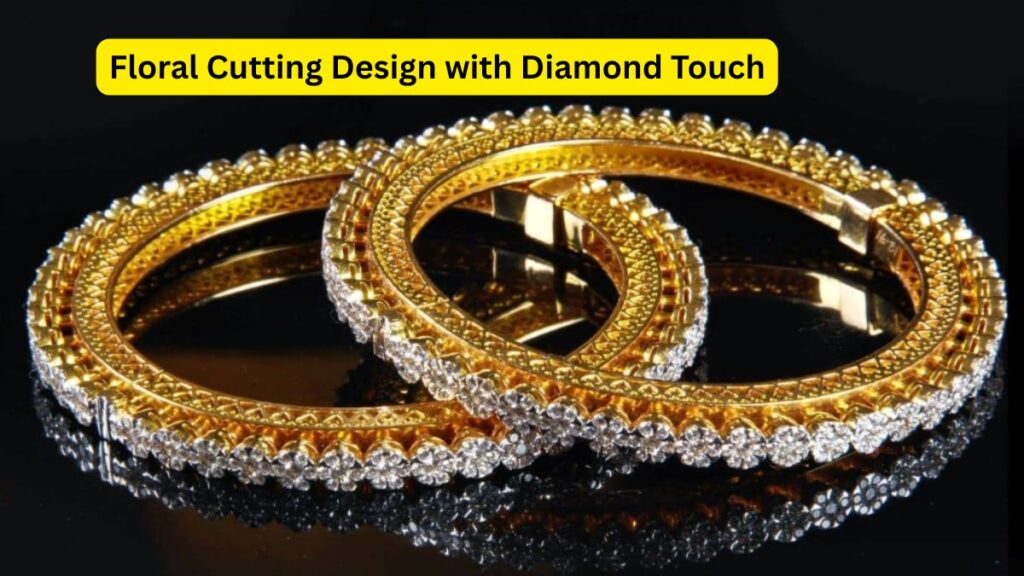 Floral Cutting Design with Diamond Touch
