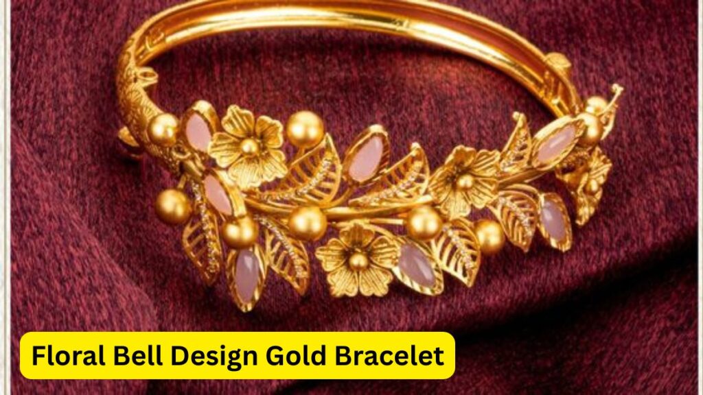 Floral Bell Design Gold Bracelet