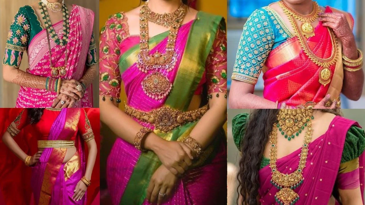 Contrast Blouse Design with Pink Saree 2026: पिंक साड़ी के साथ ये कॉन्ट्रास्ट ब्लाउज़ देंगे नया और स्टाइलिश लुक