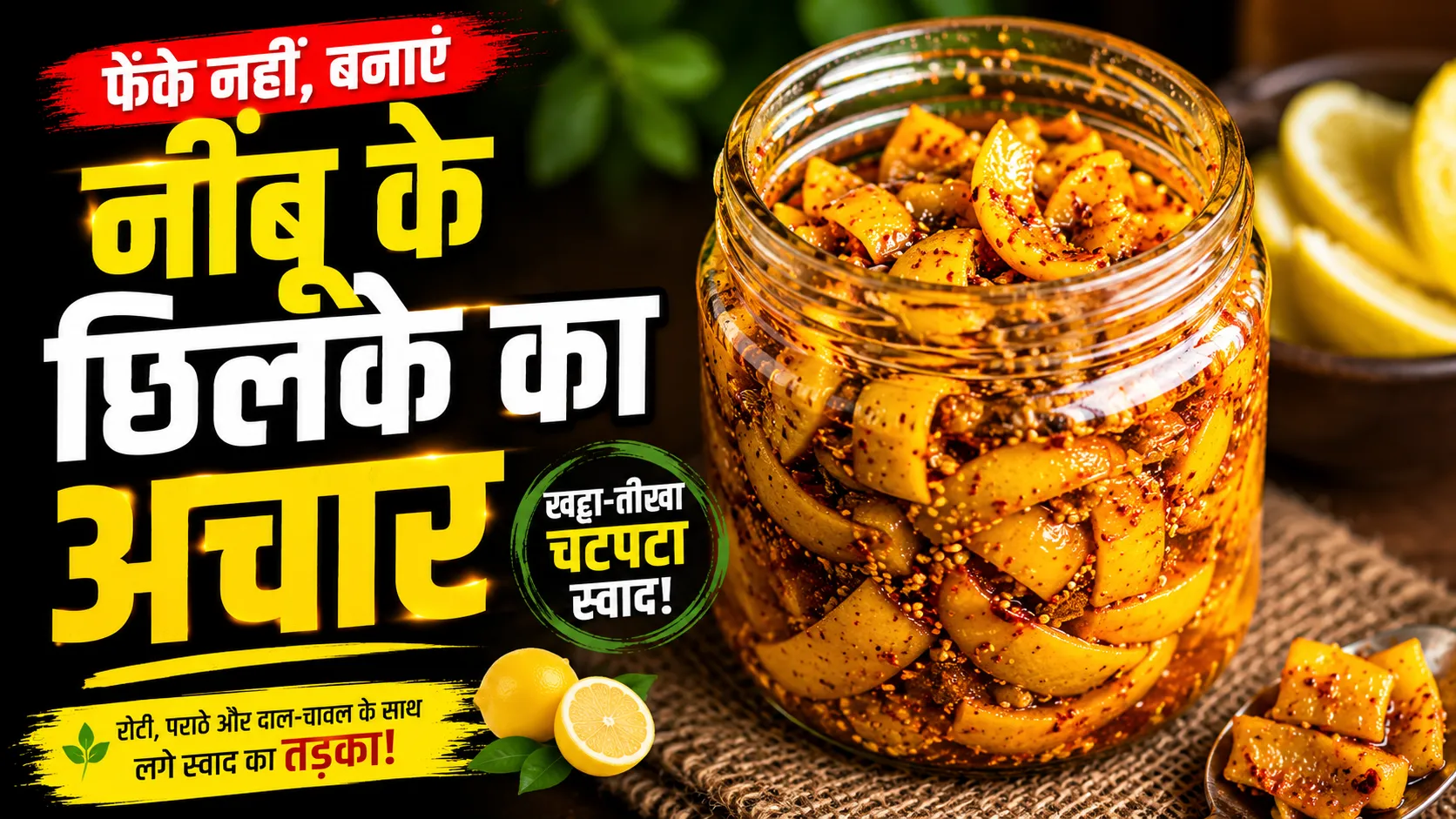 Nimbu Ke Chilke Ka Achar Recipe: नींबू के छिलकों को फेंकने की नहीं पड़ेगी जरूरत, इस आसान तरीके से बनाएं स्वादिष्ट अचार