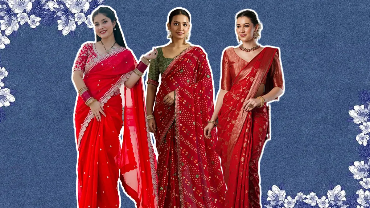 Red Saree Looks For Vat Savitri Vrat: वट सावित्री व्रत पर पहनें लाल साड़ी के ये खूबसूरत लुक्स, नई दुल्हन से नहीं लगेंगी कम